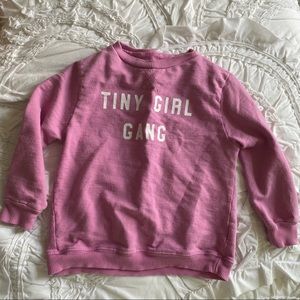Jean and June Tiny Girl Gang sweatshirt in Bubblegum 4T/5T